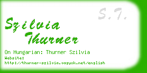 szilvia thurner business card